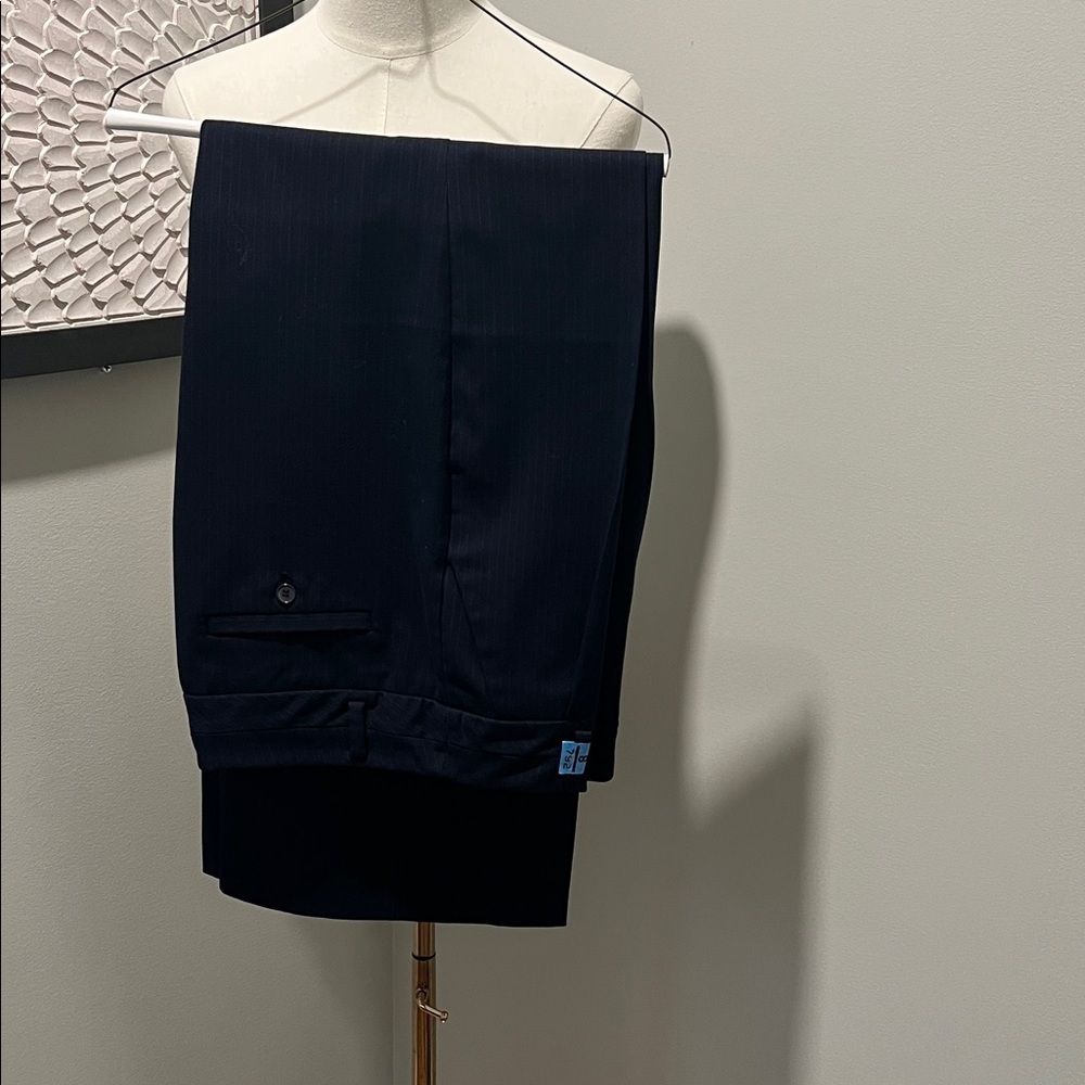 New York & Company Navy Pinstripe Dress Pants